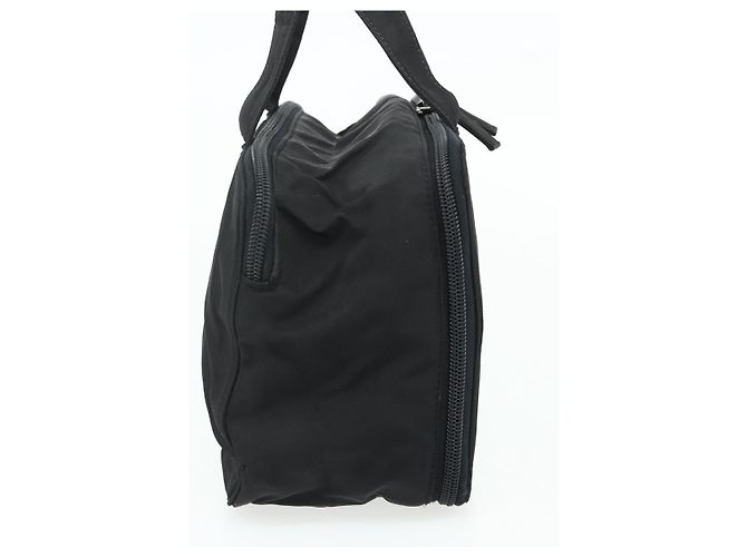 PRADA Borsa a mano in nylon nero argento Auth bs34638 - vista 5