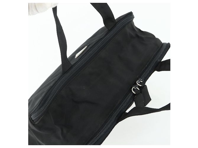 PRADA Borsa a mano in nylon nero argento Auth bs34638 - vista 6