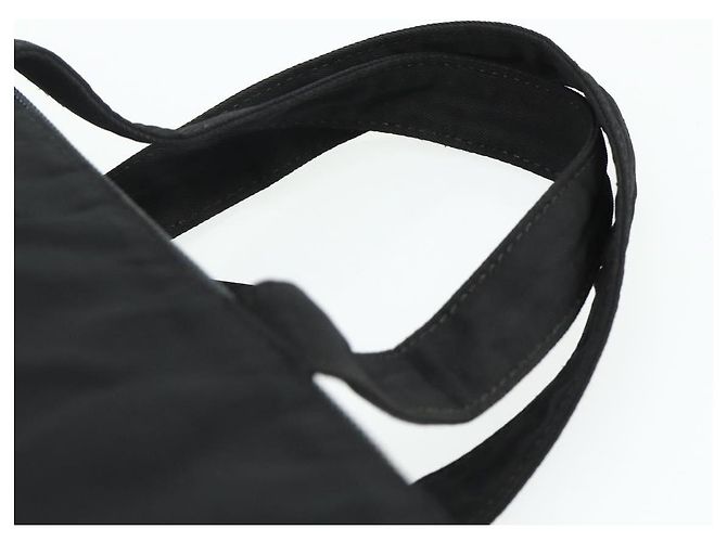 PRADA Borsa a mano in nylon nero argento Auth bs34638 - vista 8