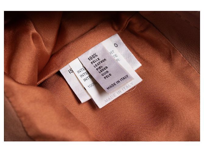 Falda midi de ante coral Agnona Naranja - vista 7