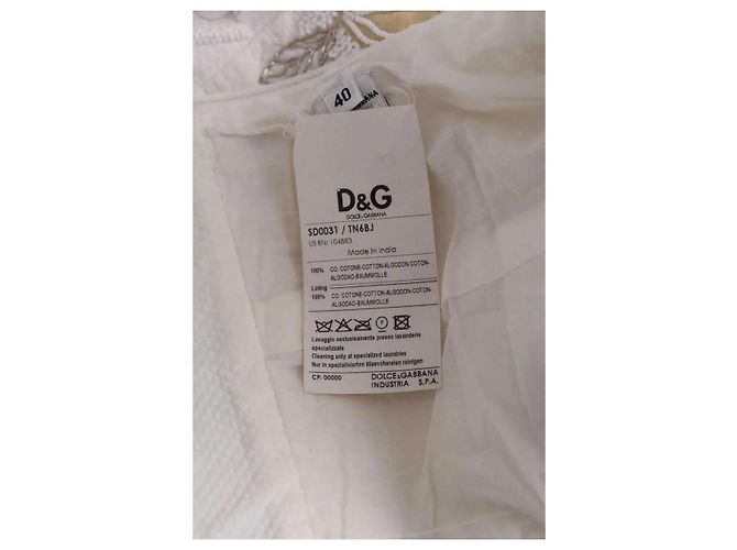 Dolce & Gabbana White Viscose Dress - vista 6