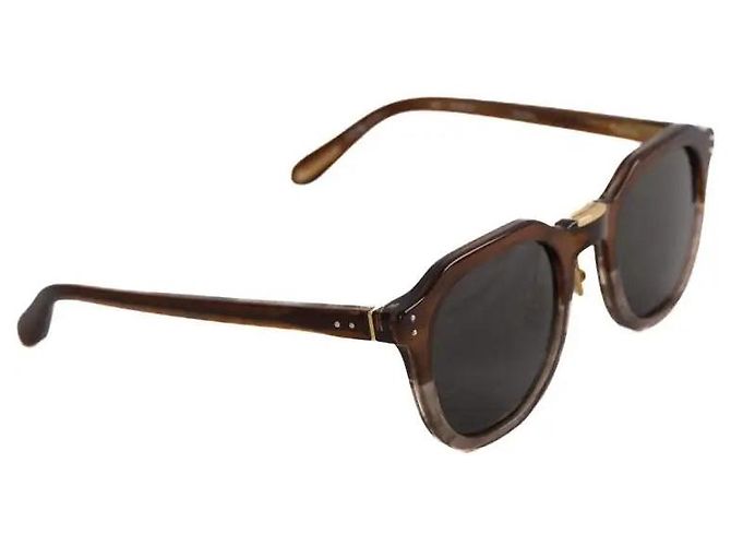 Linda Farrow Retro-Brille braun - Ansicht 2