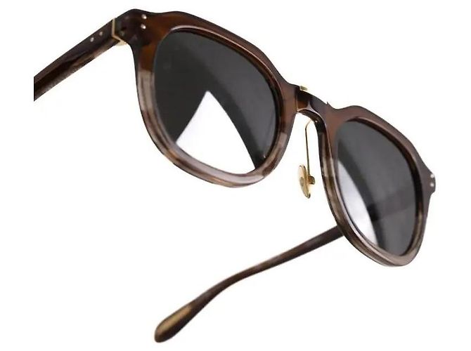 Linda Farrow Retro-Brille braun - Ansicht 4