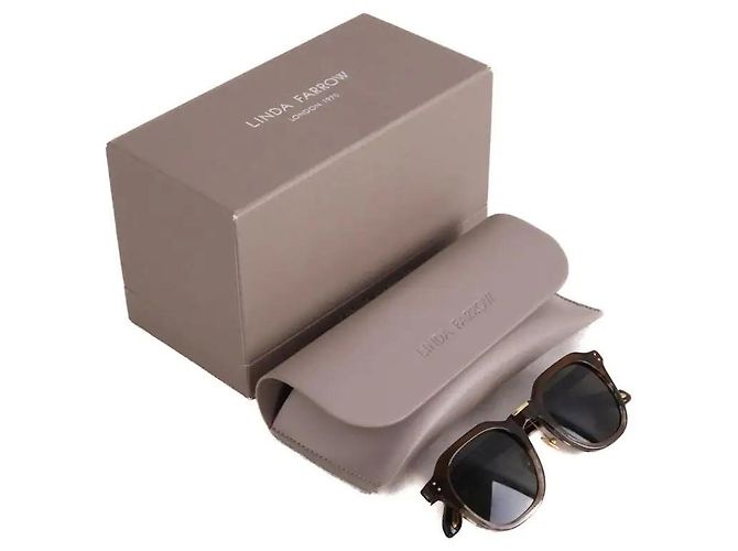 Linda Farrow Retro-Brille braun - Ansicht 6