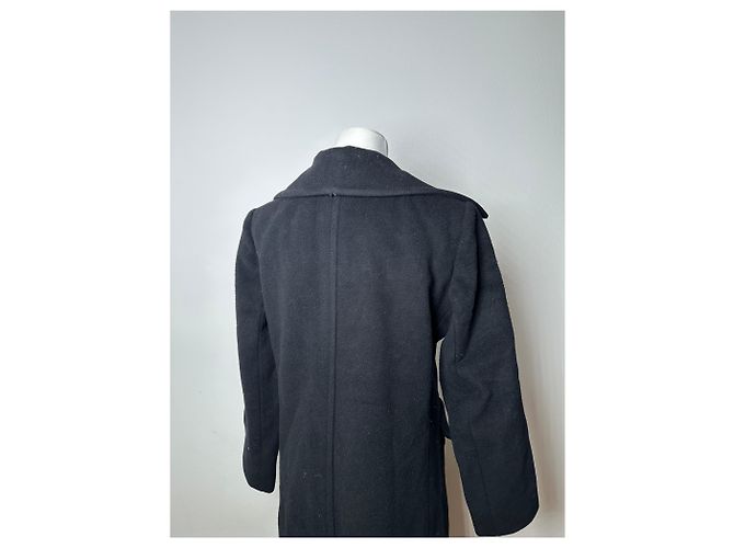 Vintage Givenchy Nouvelle Boutique Wool Long Coat Black S - view 12