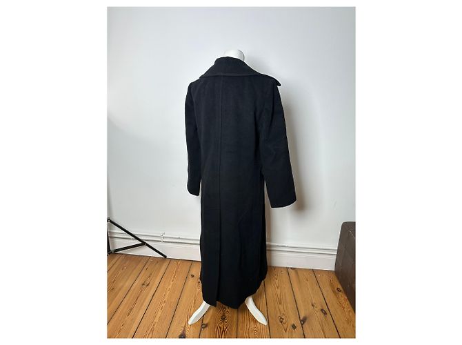 Vintage Givenchy Nouvelle Boutique Wool Long Coat Black S - view 3