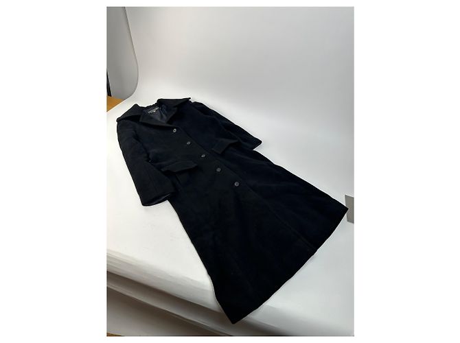 Vintage Givenchy Nouvelle Boutique Wool Long Coat Black S - view 4