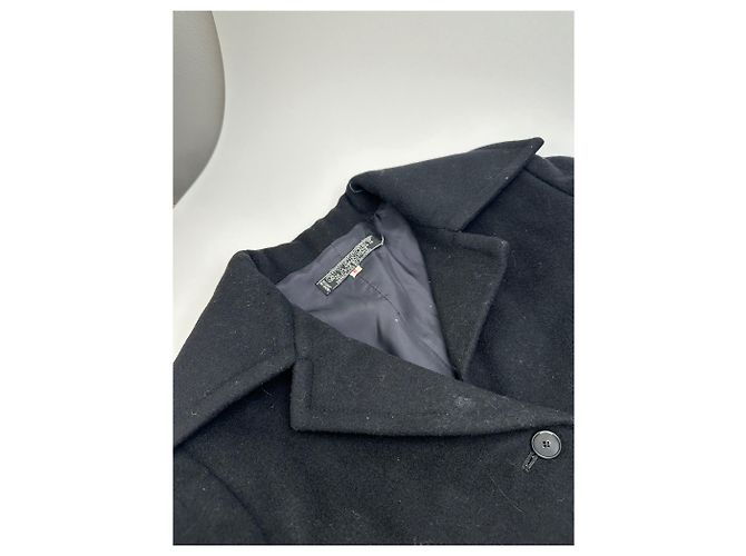 Vintage Givenchy Nouvelle Boutique Wool Long Coat Black S - view 6