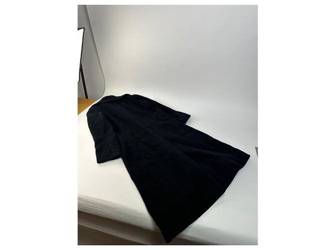 Vintage Givenchy Nouvelle Boutique Wool Long Coat Black S - view 7