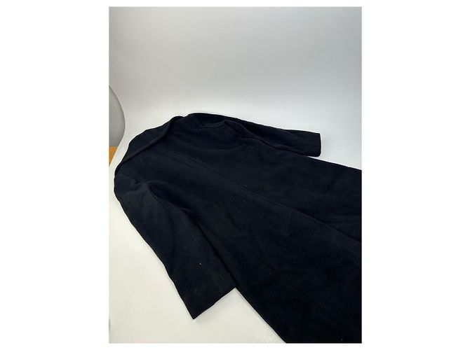 Vintage Givenchy Nouvelle Boutique Wool Long Coat Black S - view 8