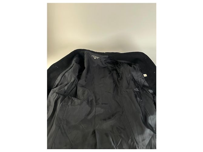 Vintage Givenchy Nouvelle Boutique Wool Long Coat Black S - view 9