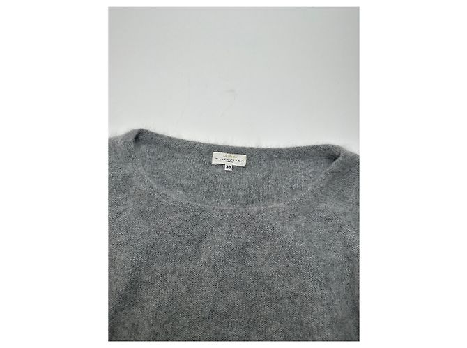 Everyday Pullover in lana di angora vintage Balenciaga La Mode grigio M - vista 7
