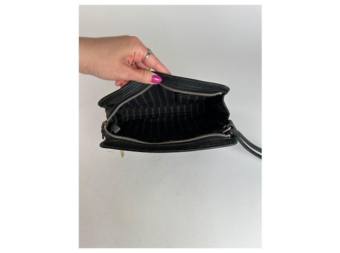 Everyday Pochette in pelle vintage Balenciaga BB Logo nera Nero - vista 4