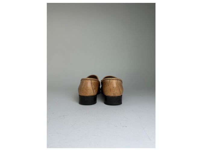Mocassini in pelle Horsebit vintage Gucci Tan EU37,5 Cammello - vista 5