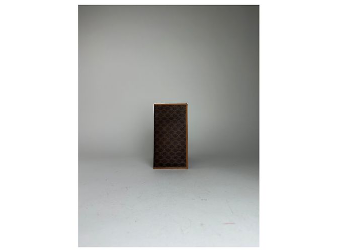 Céline Vintage Celine Macadam Triomphe Monogram Coated Canvas Long Wallet Brown - view 10