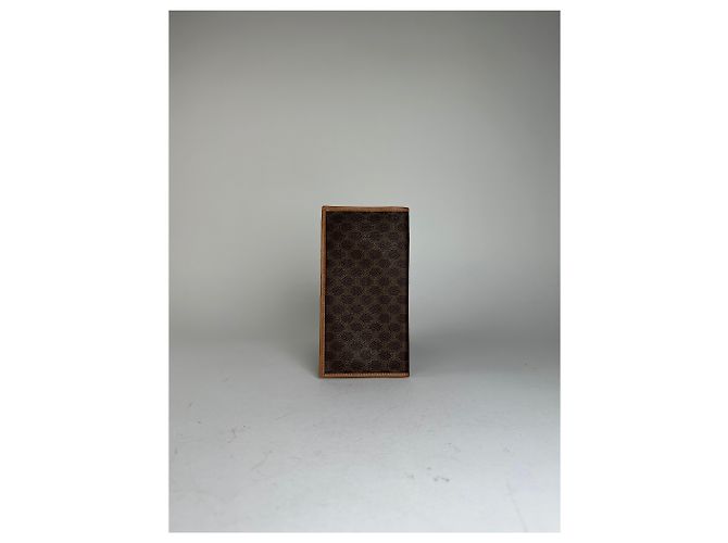 Céline Vintage Celine Macadam Triomphe Monogram Coated Canvas Long Wallet Brown - view 11