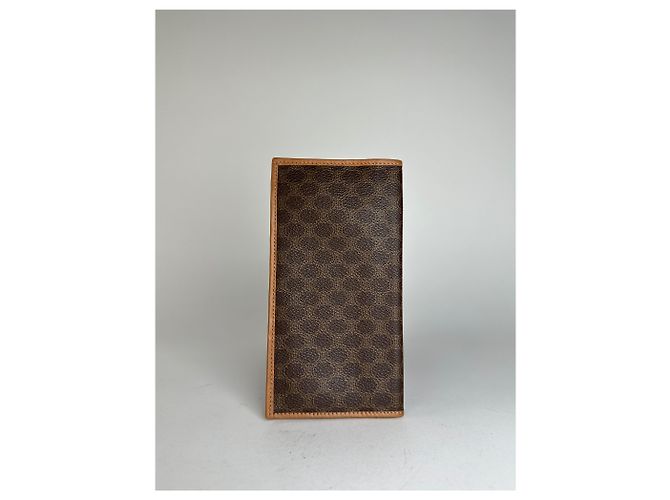 Céline Vintage Celine Macadam Triomphe Monogram Coated Canvas Long Wallet Brown - view 2