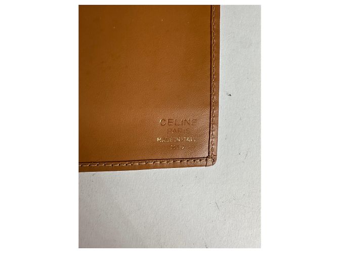 Céline Vintage Celine Macadam Triomphe Monogram Coated Canvas Long Wallet Brown - view 4