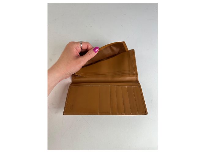 Céline Vintage Celine Macadam Triomphe Monogram Coated Canvas Long Wallet Brown - view 5