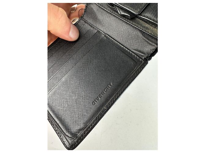 Vintage Givenchy Saffiano Leather Bifold Wallet Black - view 6