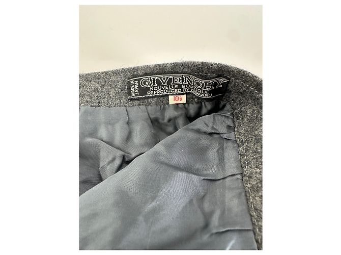 Gonna in Lana Vintage Givenchy Nouvelle Boutique Grigio Carbone S - vista 12