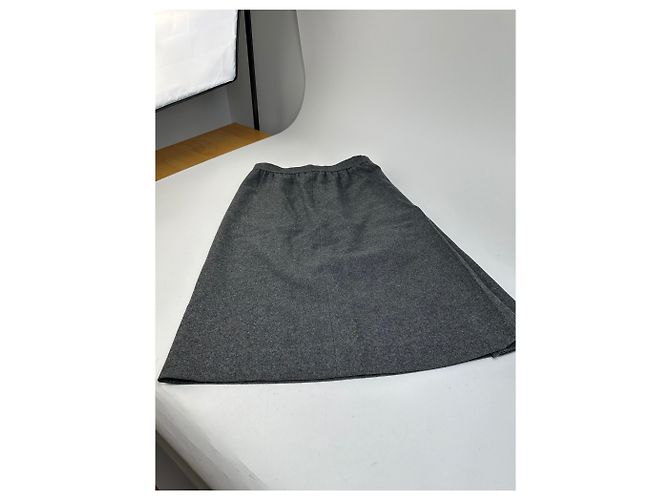 Gonna in Lana Vintage Givenchy Nouvelle Boutique Grigio Carbone S - vista 5