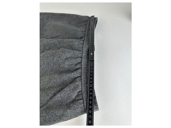 Gonna in Lana Vintage Givenchy Nouvelle Boutique Grigio Carbone S - vista 7