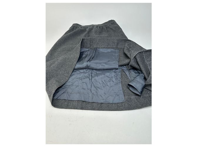 Gonna in Lana Vintage Givenchy Nouvelle Boutique Grigio Carbone S - vista 8
