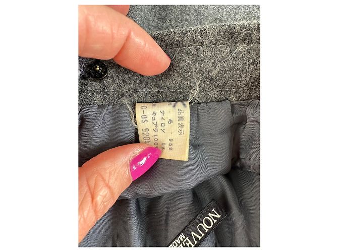 Gonna in Lana Vintage Givenchy Nouvelle Boutique Grigio Carbone S - vista 9