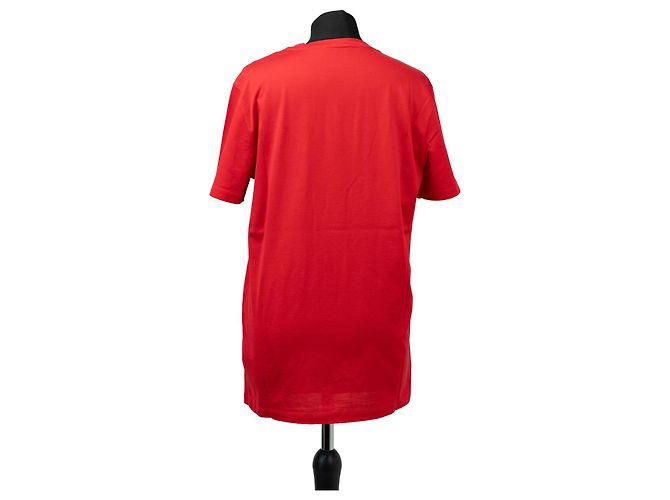Camiseta de algodón roja Moncler con logo - vista 3