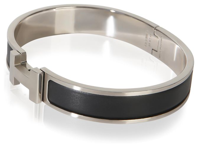 Bracciale Hermès Clic HH in Nero Opaco - vista 3