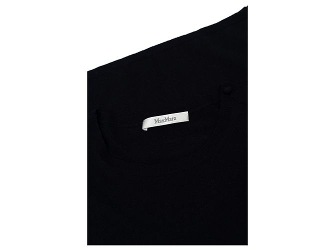 Suéter Max Mara de cachemira azul marino cuello redondo - vista 4