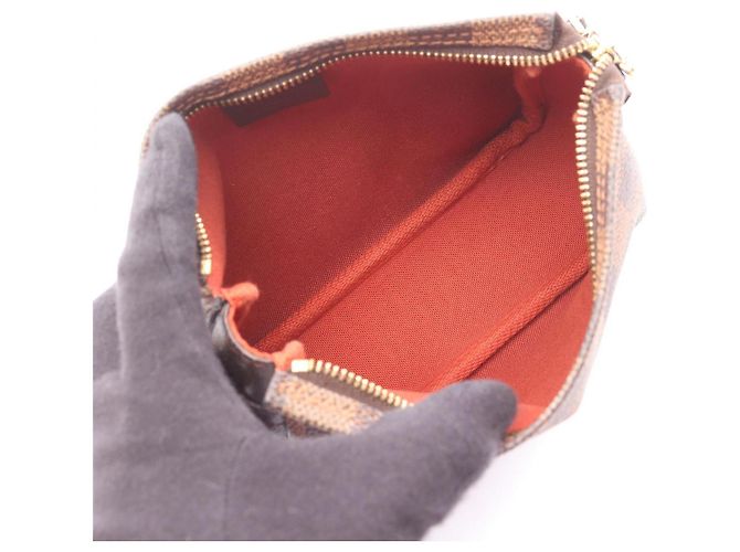 Borsa per il trucco Trouse di Louis Vuitton Marrone Damier ebene - vista 3