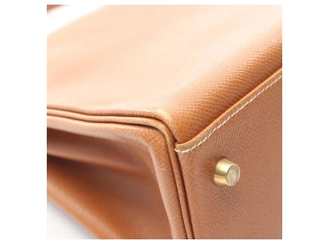 Borsa Hermès Kelly 32 oro Marrone - vista 12