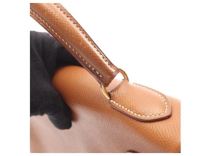 Borsa Hermès Kelly 32 oro Marrone - vista 13