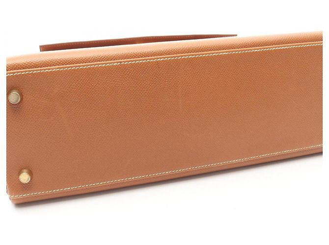 Borsa Hermès Kelly 32 oro Marrone - vista 8