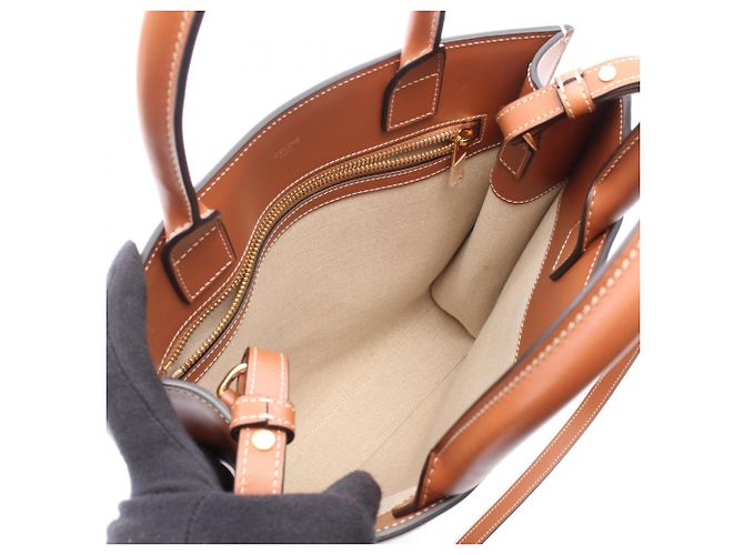 Cabas Céline Borsa Tote Verticale Piccola Celine 2 Vie Marrone Beige - vista 3