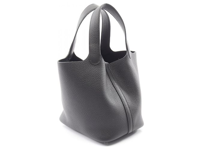 Borsa Hermès Picotin Lock PM in nero - vista 2