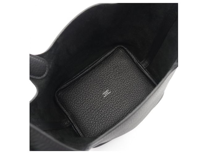 Borsa Hermès Picotin Lock PM in nero - vista 3