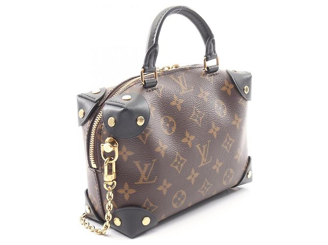 Borsa Petite Malle Souple Louis Vuitton Marrone Nero Monogramma - vista 2