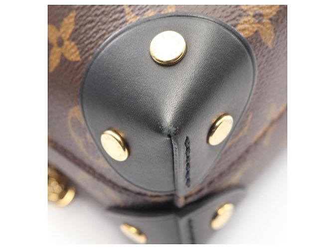 Borsa Petite Malle Souple Louis Vuitton Marrone Nero Monogramma - vista 6