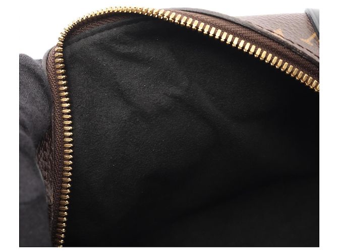 Borsa Petite Malle Souple Louis Vuitton Marrone Nero Monogramma - vista 8