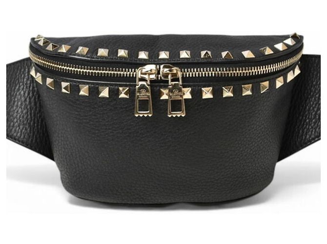 Borsa a tracolla in pelle nera Valentino Nero - vista 3