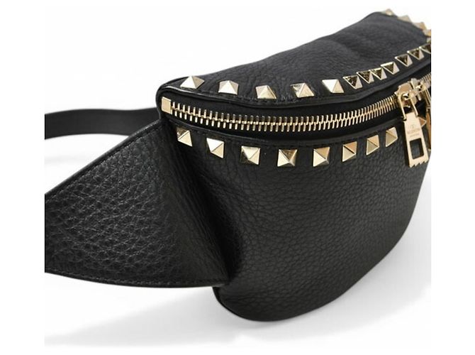 Borsa a tracolla in pelle nera Valentino Nero - vista 5
