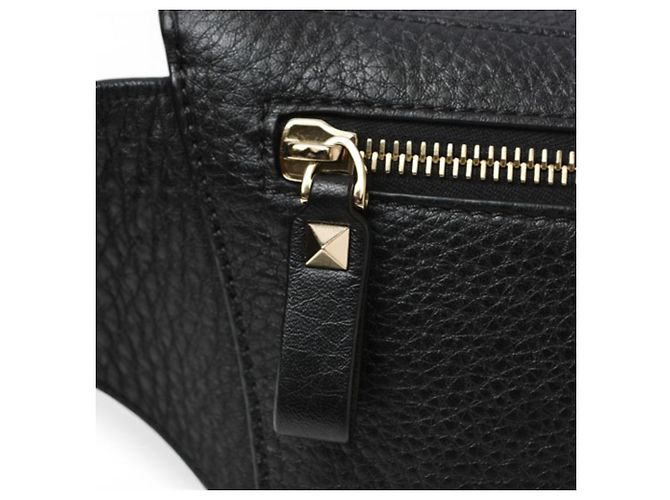 Borsa a tracolla in pelle nera Valentino Nero - vista 7