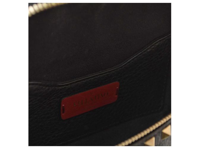 Borsa a tracolla in pelle nera Valentino Nero - vista 8