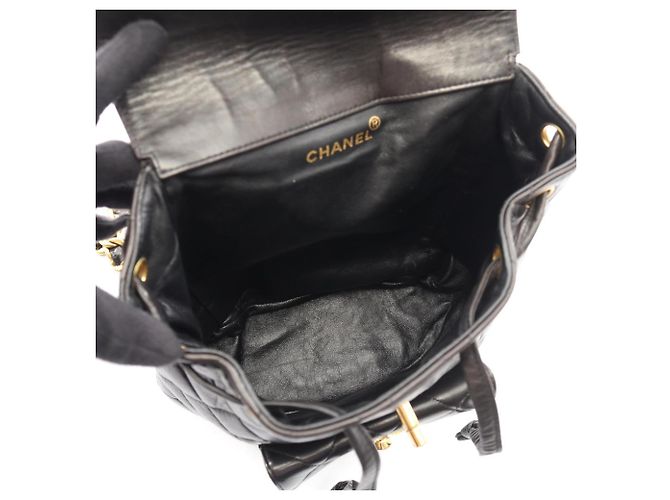 Chanel Matelassé Lammleder Rucksack/Handtasche Schwarz - Ansicht 3
