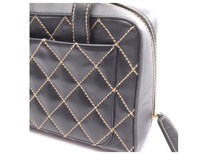 Borsa Chanel Wild Stitch Nero - vista 7