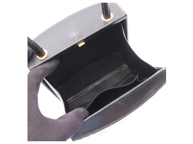 Borsa Hermès Kelly in pelle box nera Nero - vista 3