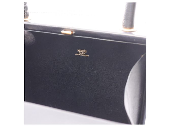 Borsa Hermès Kelly in pelle box nera Nero - vista 5